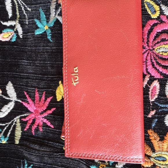 Tula (Radley) two tone Red and beige slim wallet - Picture 4 of 5